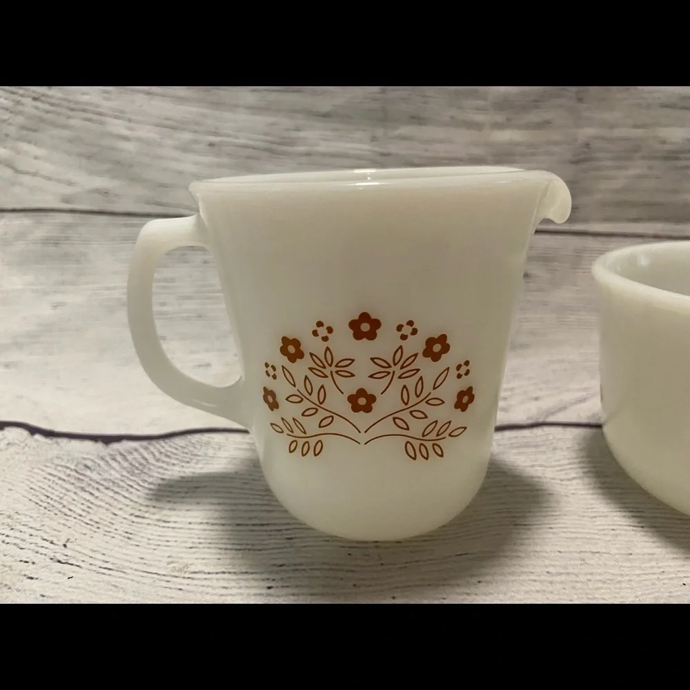 Pyrex Corning Summer Impressions CreamerSugar Bowl